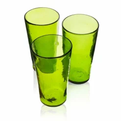 La Maison Dar Dar Recycled Juice Glass In Olive Green