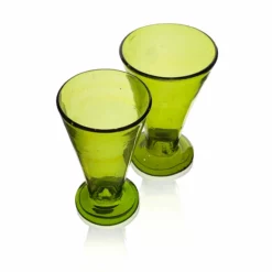 La Maison Dar Dar Recycled Soda Glass In Olive Green Drinkware