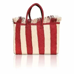 Colombia Collective Narino Woven Tote In Scarlett Stripe