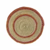 Mmaa Social Pink/Orange & Neutral Hand Woven Straw Placemat Placemats