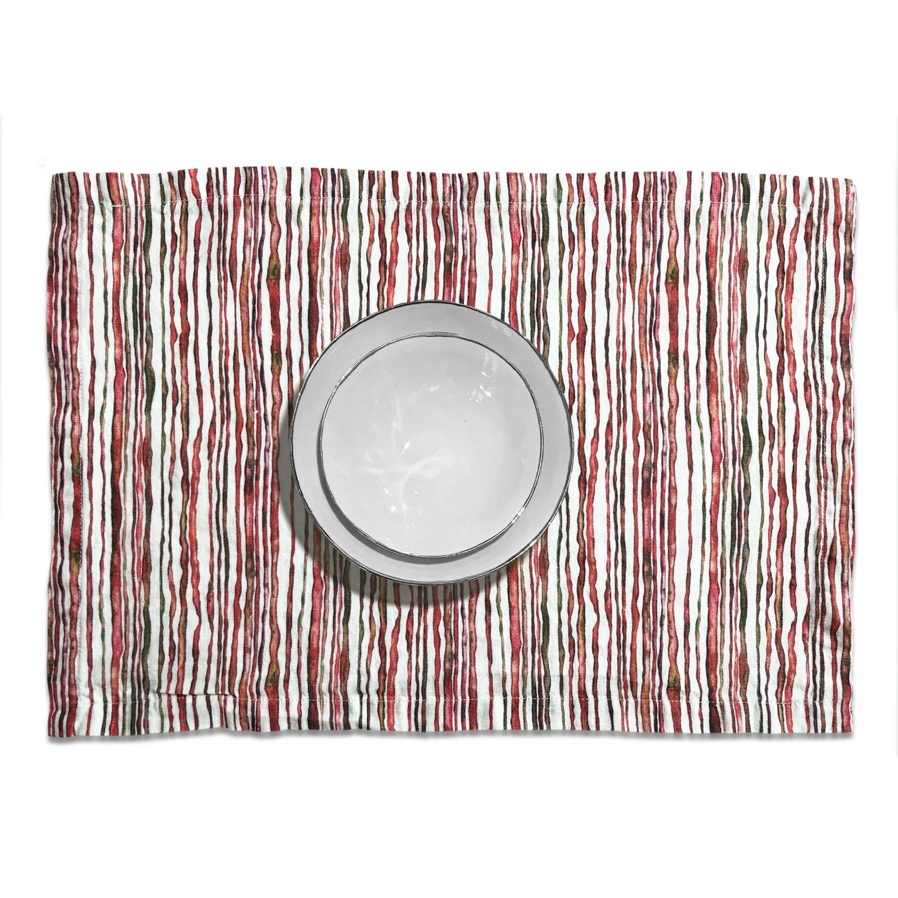 Bertioli By Thyme Table Linens Red Stem Linen Placemat 4 Bertioli By Thyme Table Linens Red Stem Linen Placemat