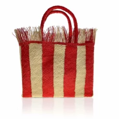 Colombia Collective Narino Woven Tote In Scarlett Stripe