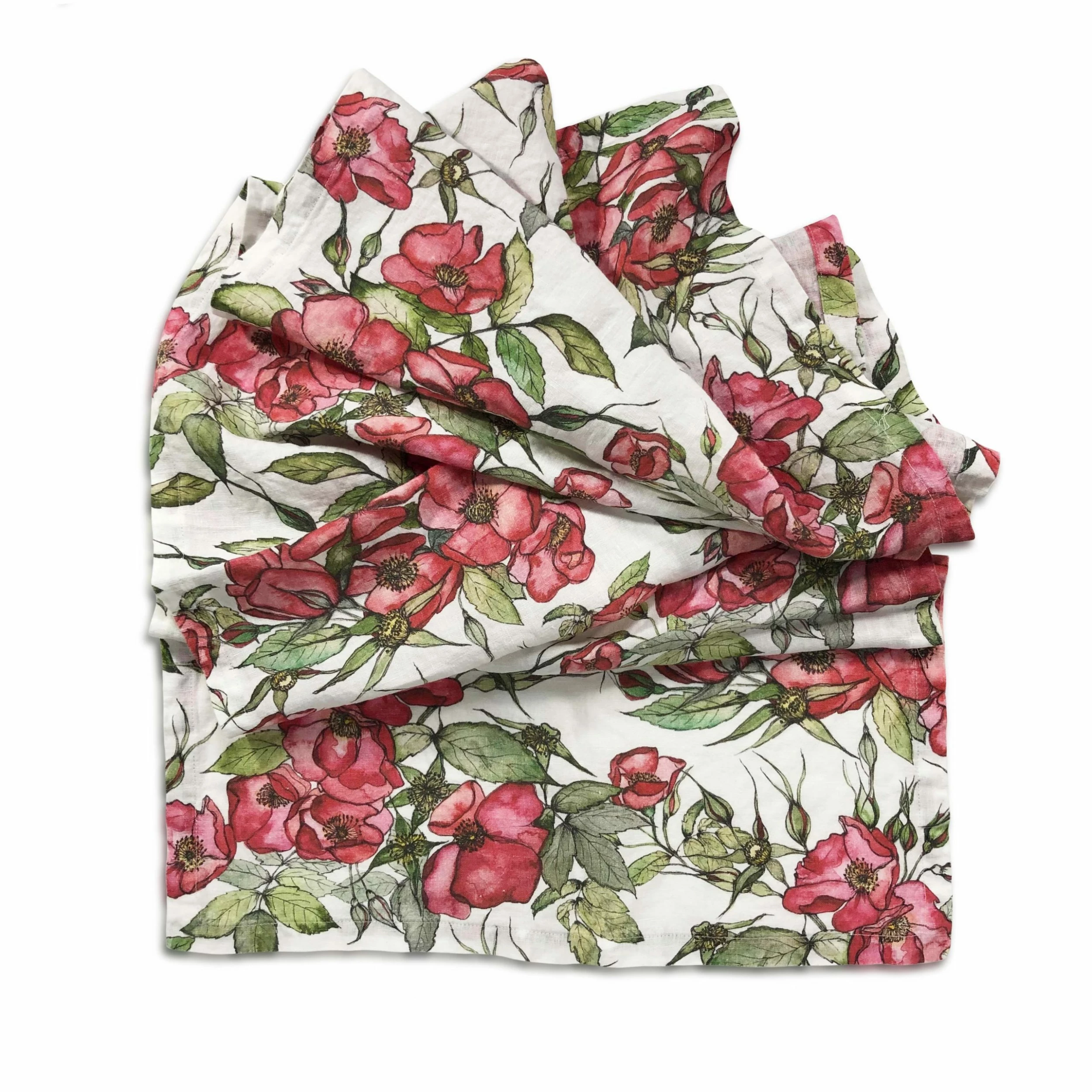 Bertioli By Thyme Table Linens Rosa Rugosa Linen Table Runner 3 Bertioli By Thyme Table Linens Rosa Rugosa Linen Table Runner