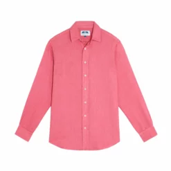 Love Brand Abaco Linen Shirt - Ruby Red Menswear