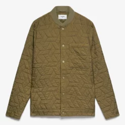 Wax London Menswear Sung Quilted Jacket - Khaki