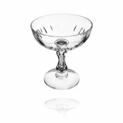 WA Antiques Oval Dot Antique Champagne Coupe Drinkware
