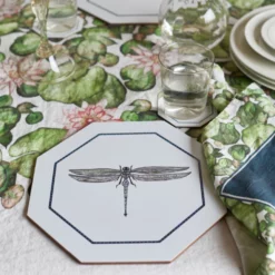Bertioli By Thyme Table Linens Dragonfly & Waterlily Napkin