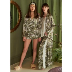 Bertioli By Thyme Silk Robe In Fern Silkwear 13 Bertioli By Thyme Silk Robe In Fern Silkwear