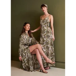 Bertioli By Thyme Silkwear Silk Dress In Fern