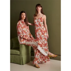 Bertioli By Thyme Silkwear Silk Shirt In Wild Rose With Stripe