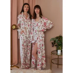 Bertioli By Thyme Silkwear Silk Robe In Pink Rose 12 Bertioli By Thyme Silkwear Silk Robe In Pink Rose