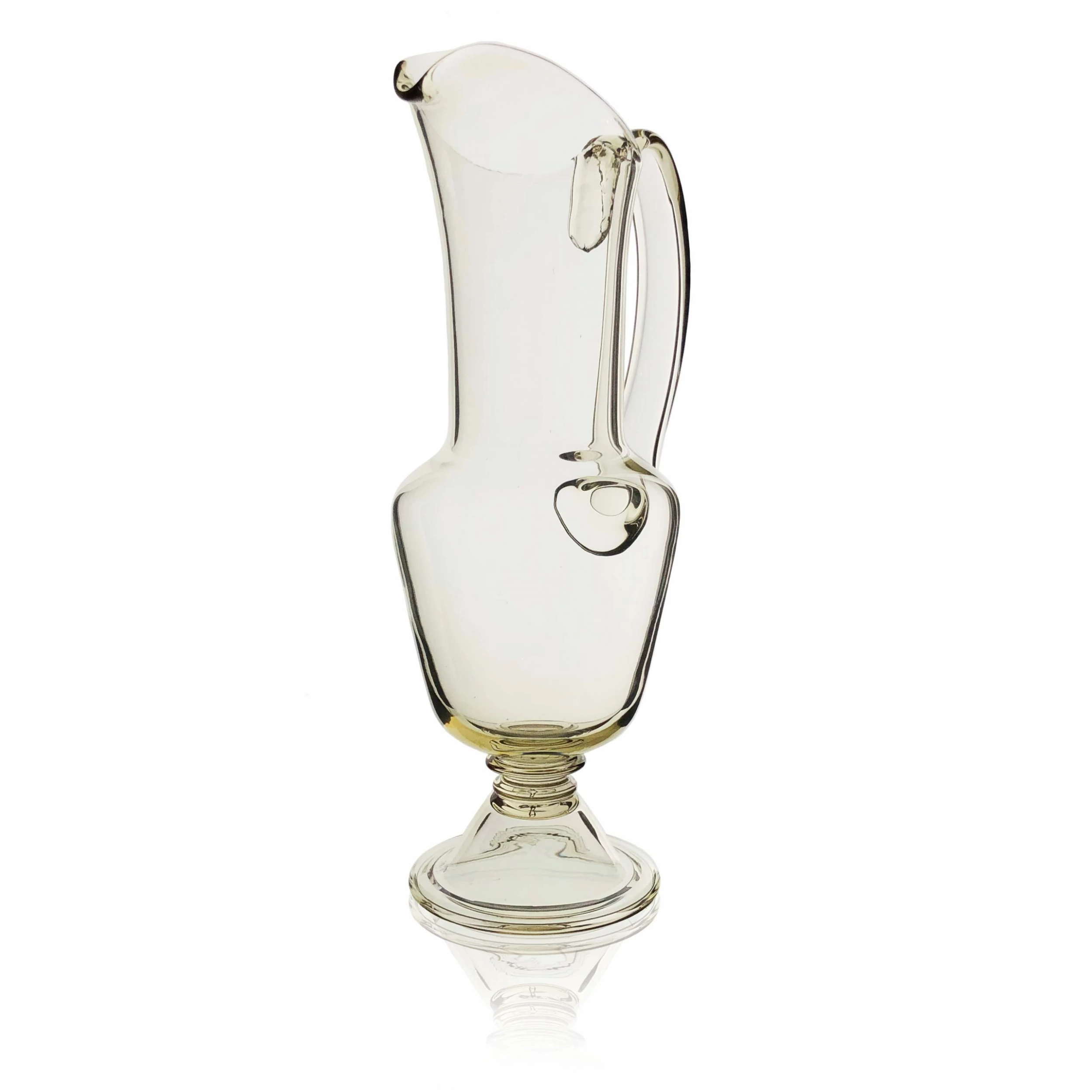 Thyme Hand Blown Tall Slim Glass Jug Glassware 4 Thyme Hand Blown Tall Slim Glass Jug Glassware