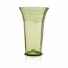 Thyme Glassware Flared Neck Glass Vase In Green