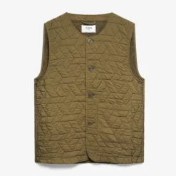 Wax London Tim Quilted Gilet - Khaki