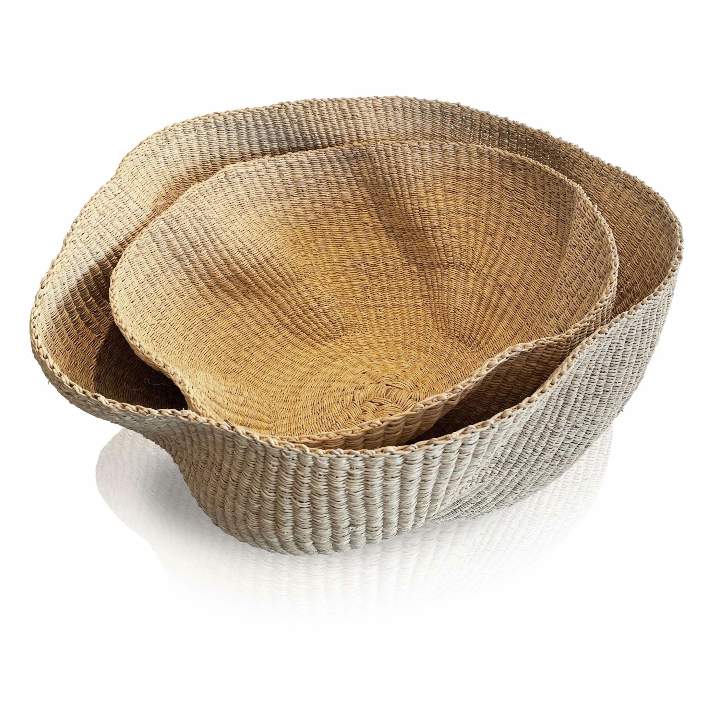 Mmaa Social Hand Woven Wavy Basket In Large Bags & Baskets 5 Mmaa Social Hand Woven Wavy Basket In Large Bags & Baskets