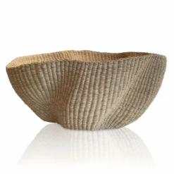 Mmaa Social Hand Woven Wavy Basket In Large Bags & Baskets