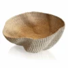 Mmaa Social Hand Woven Wavy Basket In Large Bags & Baskets