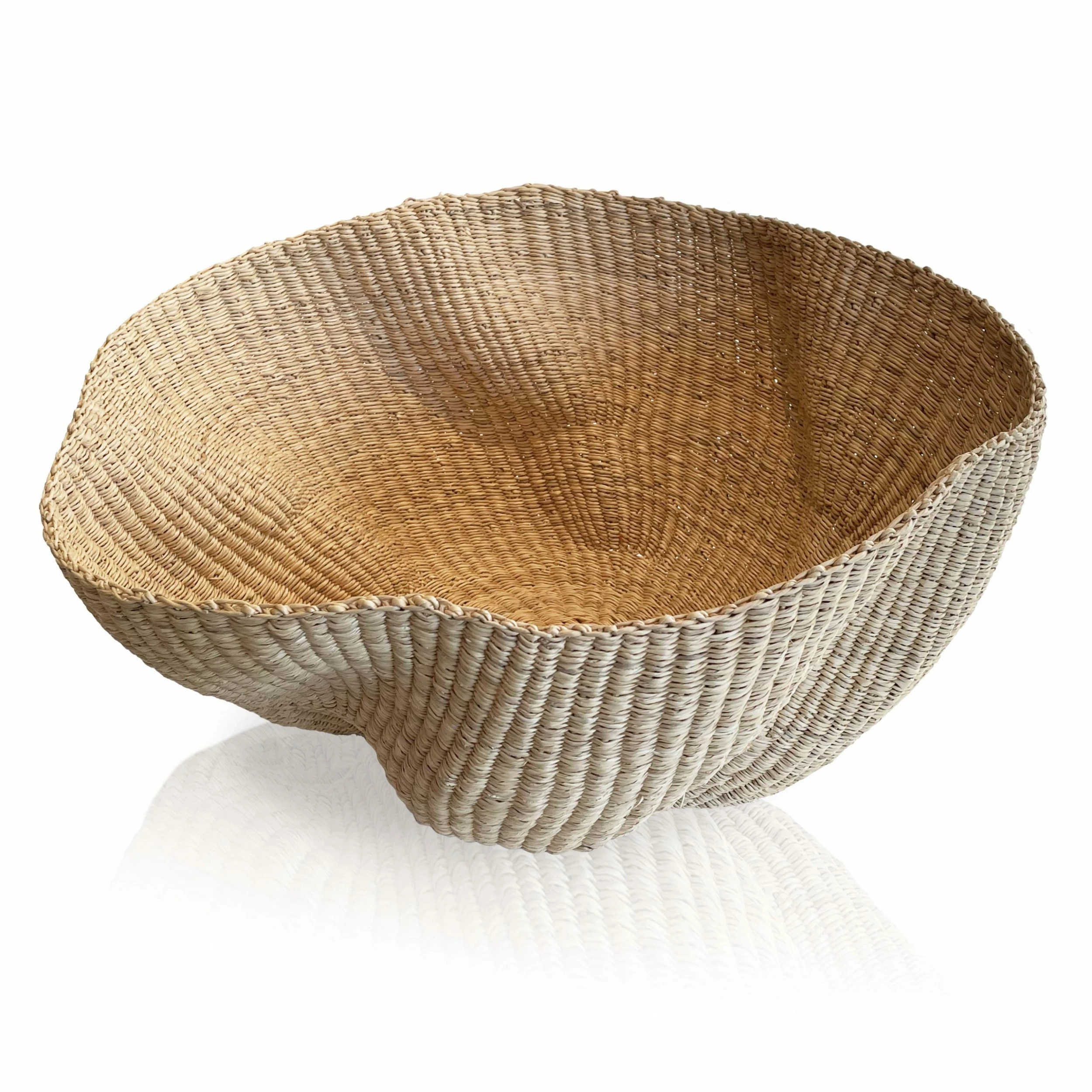 Mmaa Social Hand Woven Wavy Basket In Large Bags & Baskets 3 Mmaa Social Hand Woven Wavy Basket In Large Bags & Baskets