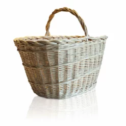 Nadine Anderson White Willow Basket With Handle