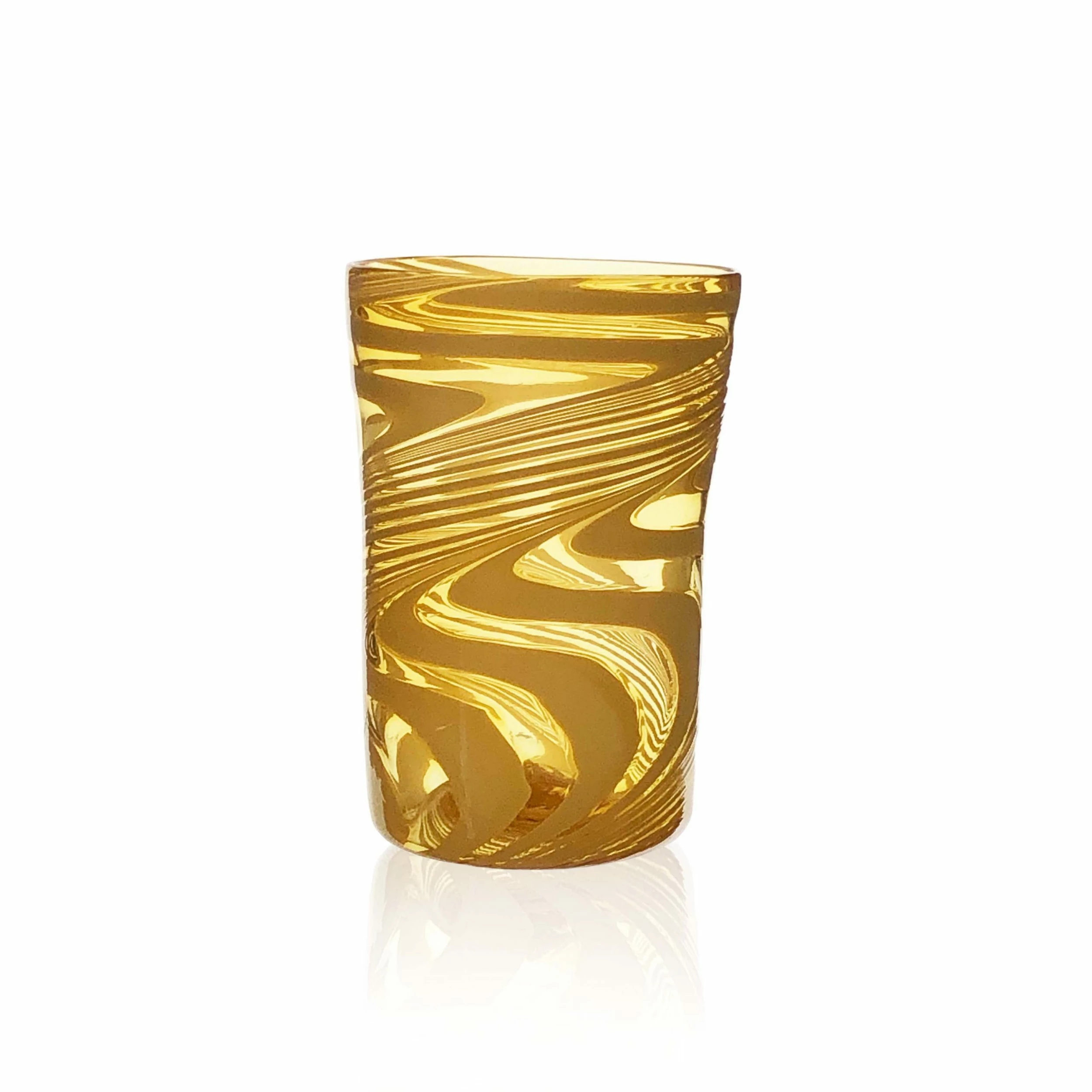 Murano Glass - Yellow Glassware 3 Murano Glass - Yellow Glassware