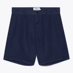 Wax London Menswear Holm Linen Shorts - Navy