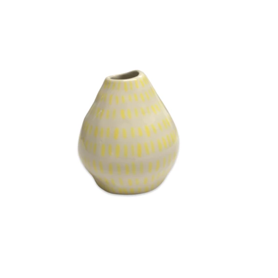 Lomito Bud Vase With Yellow Dots 3 Lomito Bud Vase With Yellow Dots