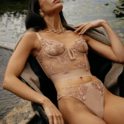 Coutille Accessories Scoop Back Bustini In Oat 9 Coutille Accessories Scoop Back Bustini In Oat