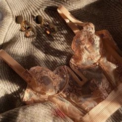 Coutille Accessories Scoop Back Bustini In Oat 8 Coutille Accessories Scoop Back Bustini In Oat