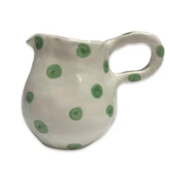 Lomito Ceramics Large Jug With Green Dots