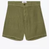 Wax London Menswear Holm Linen Shorts - Khaki
