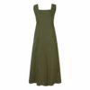 Justine Tabak Womenswear Khaki Linen Holland Park Dress