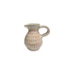 Lomito Small Slim Neck Jug With Pink Dots Ceramics