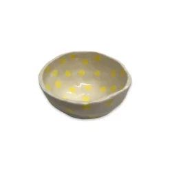 Lomito Ceramic Dot Bowl - Yellow